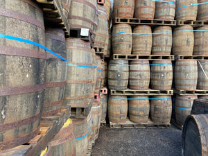 Scottish Oak Whisky Barrels, great for garden and home furniture. Can be cut into garden planters too!
